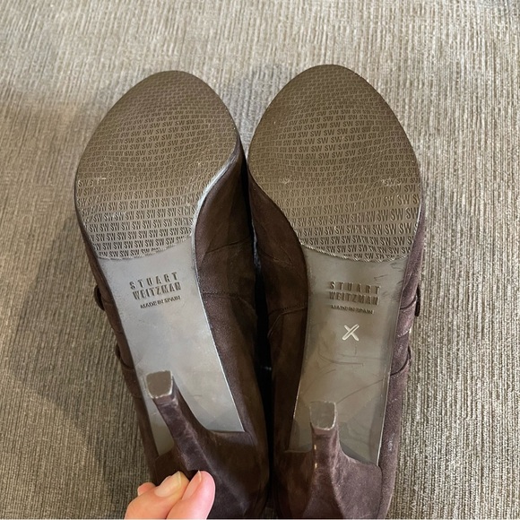Stuart Weitzman Heeled Bootie Brown Suede - Size 8 - Picture 8 of 10